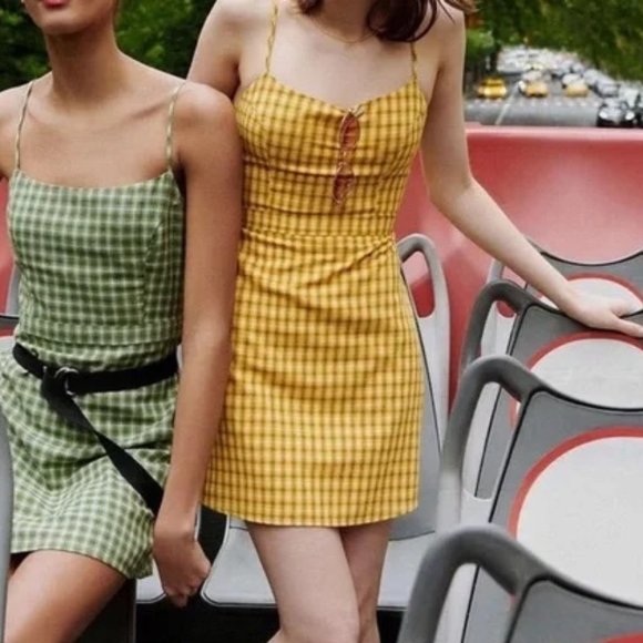 Urban Outfitters Emma Plaid Mini Dress - Picture 1 of 12